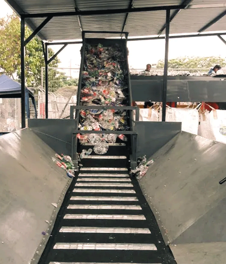recicladoras sistema de transporte y clasificacion